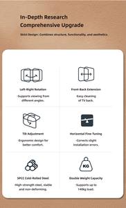 Swelix DY777 pour écran de télévision LCD LED 55 "-90" sans espace <span class=keywords><strong>support</strong></span> de montage <span class=keywords><strong>TV</strong></span> à <span class=keywords><strong>double</strong></span> <span class=keywords><strong>bras</strong></span> <span class=keywords><strong>articulé</strong></span> solide - Product Image 5