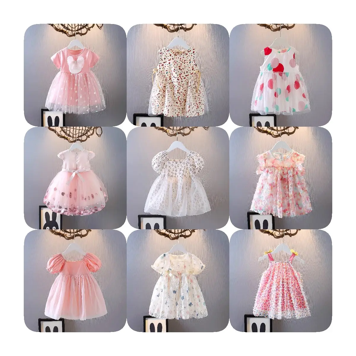 2-14 years baby lace party frock princess wedding ball gown design kid birthday embroidery toddler girl dress