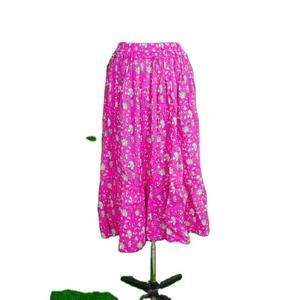Nouvelle jupe rose, jupes en coton d'été, jupes florales, vêtements ethniques, jupe longue maxi pour femmes, taille personnalisée, prix de gros - Product Image 6