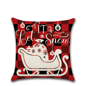 ปลอกหมอนตกแต่งคริสต์มาสลายต้นสนคริสต์มาสปลอกหมอนอิงสำหรับตกแต่งบ้านดีไซน์ตามสั่ง - Product Image 6