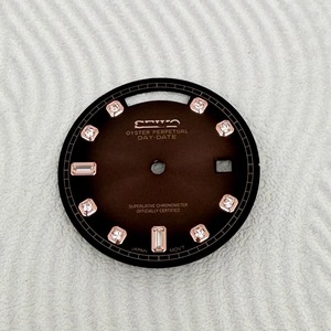 Cadran Sunburst 31 mm avec index sertis de pierres, pièces de modification de montre compatibles avec le mouvement 8285 - Product Image 6