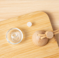Flacon de parfum suspendu vide 6 ml, diffuseur d'aromathérapie pour voiture, flacon de désodorisant pour voiture avec bouchon en bois