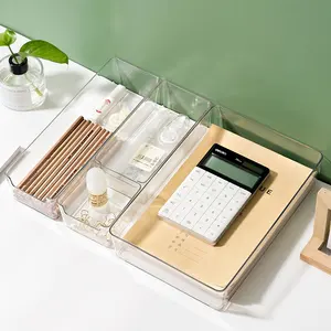 Perfume Clear Lash Acrylic Tray Drawer Desk Organizer Set Stackable Plastic Drawer Acrylic Makeup Organizer Acrylic Organizer