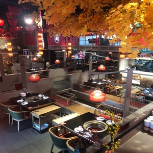 Table à manger de certification CE de <span class=keywords><strong>prix</strong></span> usine chinoise avec la marmite chaude sans fumée intelligente pour Xichuanbuluo - Product Image 6