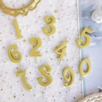 10 Stück Gel-Wachs Paraffin-Wachs Zahlen-Geburtstagstortenkerzen 0-9 für Backen & Dessert-Party-Dekoration