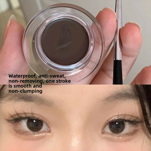 Eyeliner <span class=keywords><strong>en</strong></span> <span class=keywords><strong>gel</strong></span> de haute qualité, imperméable, anti-bavures, mat, tenue 24 heures, texture crémeuse, longue durée, OEM chimique et minéral - Product Image 2