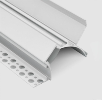 Luminaire LED moderne en aluminium à montage en surface avec fente réflectrice pour plafond suspendu, projecteur mural linéaire encastré pour villa et hôtel