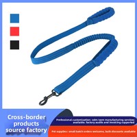 Laisse pour chien en polyester personnalisée en usine avec coussin élastique pour éviter les tractions brusques