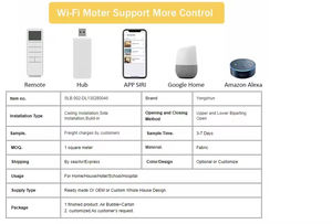 Persianas de cebra motorizadas inalámbricas Control remoto Poliéster Día y Noche Persianas de ventana de cebra motorizadas inalámbricas - Product Image 6