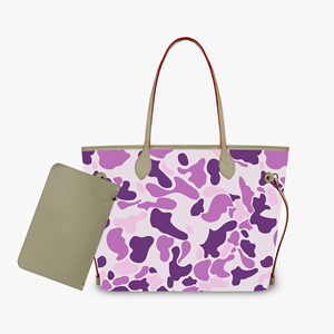 Borsa <span class=keywords><strong>a</strong></span> Spalla Personalizzata Grande Capacità da Donna, Stampa Camo Rosa, in Pelle PU, Set 2 Pezzi: Borsa <span class=keywords><strong>a</strong></span> Mano e <span class=keywords><strong>Portafoglio</strong></span> Cloud Camo - Product Image 3