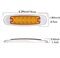 Prix de gros de feux de position latéraux à LED pour voiture 24v Stop Turn Tail Light 12 Leds for Truck Led Side Warning Light