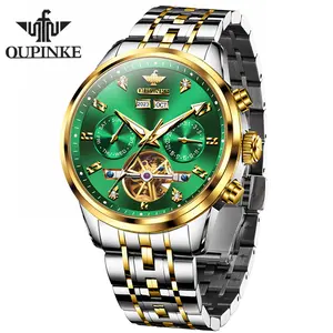 OUPINKE 3248 Benutzer definierte Luxus mode Relojes Hombre Montre Homme Armbanduhr Skelett Skelett Automatische Bewegungen Mechanisch