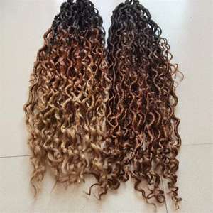 <span class=keywords><strong>River</strong></span> Faux Locs Crochet Hair Pre Looped Diosa desordenada <span class=keywords><strong>River</strong></span> Faux Locs al por mayor - Product Image 6