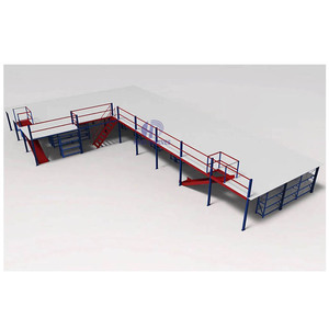 חם מכירה גבוהה קיבולת פלדה מתכת פלטפורמה מפלצת רצפה מזן אחסון מבנה פלדה עם שער מזרן בטיחות - Product Image 6