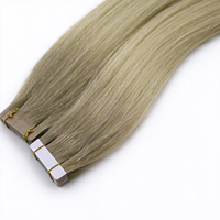 Ekstensi Rambut Tape Grosir 100% Rambut Manusia Rusia Virgin 100% Remy Hitam Coklat Lurus Double Drawn Ekstensi Rambut Tape