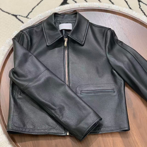 Veste de haute qualité pour femmes, manteau en <span class=keywords><strong>cuir</strong></span>, veste en <span class=keywords><strong>cuir</strong></span> véritable décontractée pour femmes - Product Image 3