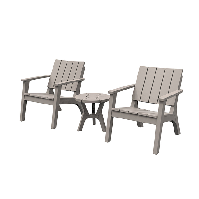 Garden Furniture Set Outdoor Chair and Table with 2 Single Chair and 1 Round Table
