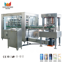 Machine de remplissage automatique de canettes de boissons à bon prix, jus, soda, bière, mise en conserve, scellage de boîtes de conserve