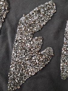 Perles de caviar, lettres en strass, technique de thermocollage, strass en cristal à repasser, transfert thermique pour t-shirt - Product Image 5