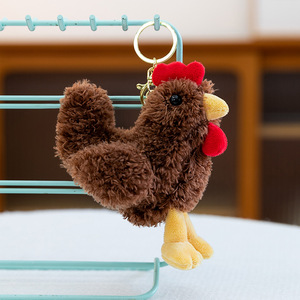 Belo Tempo Nieuwe Aankomst Legkip Pluche Speelgoed Hangertje Creatief Mollig Dier Knijp Speelgoed Stressverlichting Sleutelhanger - Product Image 3