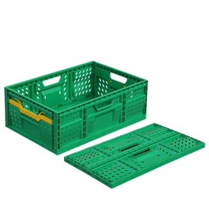 Caisse pliable en plastique Toron 600x400x220mm, boîte de rangement haute résistance pour la logistique des fruits et légumes - Product Image 1