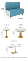 Ensemble table et chaises de banquettes semi-circulaires personnalisables en bois massif, style minimaliste moderne, pour restaurants coréens de barbecue et de fondue
