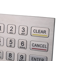 Clavier numérique anti-vandalisme personnalisé à 16 touches en acier inoxydable, disposition 4x4, pour panneau de contrôle d'automatisation de terminaux publics, commande en gros
