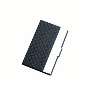 Estuche para Tarjetas de Visita de Metal Plateado de Acero Inoxidable de Lujo con Logotipo Personalizado de Alta Calidad en Cuero PU - Product Image 4