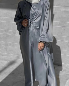 Zifeng OEM-Ropa islámica de bebé, moda turca, vestido liso de dos piezas Abaya - Product Image 4