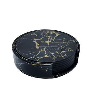 Posavasos de mármol blanco hechos a mano en diseño antiguo con forma redonda, perfectos para accesorios de cocina de mesa - Product Image 6