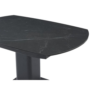 <span class=keywords><strong>Table</strong></span> à manger en céramique à rotation pivotante 360 avec 6 sièges Chaise de salle à manger fabriquée par un tabouret en métal avec un dessus en pierre frittée en céramique de 12mm - Product Image 5