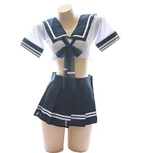 Sexy bleu marine Lingerie femme JK <span class=keywords><strong>uniforme</strong></span> cosplay japonais marin doux mignon étudiant jupe costume - Product Image 4