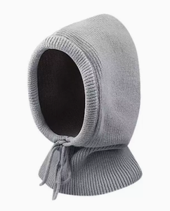 Écharpe à capuche unisexe pour l'hiver, bonnet tricoté, cagoule coupe-vent, chapeau chaud avec cordon de serrage pour l'extérieur - Product Image 1