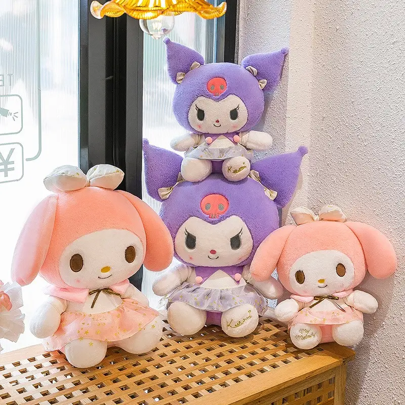 Atacado colorido adorável San rio brinquedos macios de pelúcia Melody Kuromi bichos de pelúcia