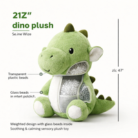 Peluche lestée personnalisée par le fabricant, jouet en peluche apaisant, jouets doux pour soulager l'anxiété, animal en peluche personnalisé