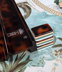 <span class=keywords><strong>Oh</strong></span> <span class=keywords><strong>My</strong></span> Mahjong Tiles - Juego de Mahjong Moderno y Portátil con Diseño de Loto Blanco, 4 Capas de Acrílico, Lujoso y Ecológico, Entretenimiento Nocturno para Chicas - Product Image 6