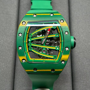 Reloj Mecánico RM Ultraligero con Esfera de Fibra de Carbono, Patrón de Lagarto Verde, Movimiento de Cuerda Manual Tourbillon, Reserva de Marcha de 48 Horas - Product Image 1