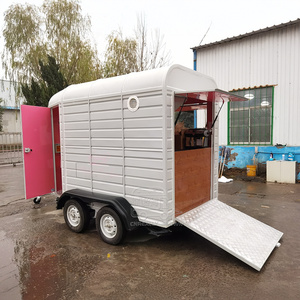 Compact Mobile Trailer With Storage And Serving Counter For Outdoor Dining Horse <b>Box</b> Food Truck - Product Image 5