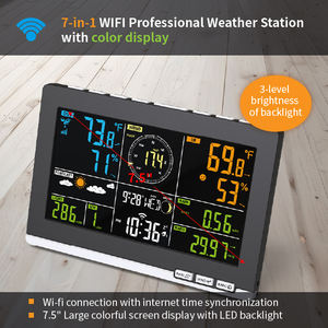 <span class=keywords><strong>WiFi</strong></span> 7-en-1 Station météo professionnelle pour la maison Horloge Enregistreur de température intérieure Lumière/Vent/Pluviomètre/Panneau solaire-Tout en un - Product Image 5
