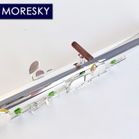 MORESKY Bass Flute MBFL-101 C Tone Silver Plated C Key Cupro-Nickel Body Metal Closed Hole Design Case/OEM