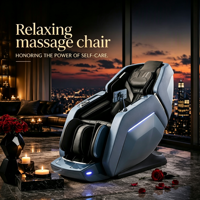 Fauteuil de massage premium 3D à double mécanisme avec ions négatifs, purificateur d'air, fonction SL Track, pétrissage Shiatsu, pour le corps, canapé de luxe pour centre SPA