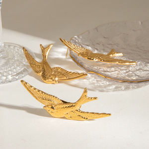 Barrettes à cheveux Yueli en acier inoxydable doré, bijoux décontractés pour femmes - Product Image 4