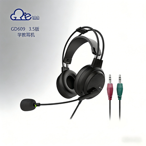 ชุดหูฟังแบบมีสาย USB <span class=keywords><strong>3</strong></span>.5 มม. <span class=keywords><strong>พร้อม</strong></span>ไมโครโฟนตัดเสียงรบกวนแบบทิศทางเดียว หูฟังสำหรับการศึกษาแบบมืออาชีพสำหรับการสอบพูด - Product Image 2