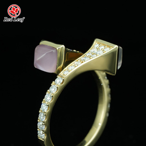 Redleaf 10K 14K <span class=keywords><strong>18K</strong></span> Ouro Moissanite Anel Com Branco D VVS Loose Moissanites Pedra Moissanite Anel