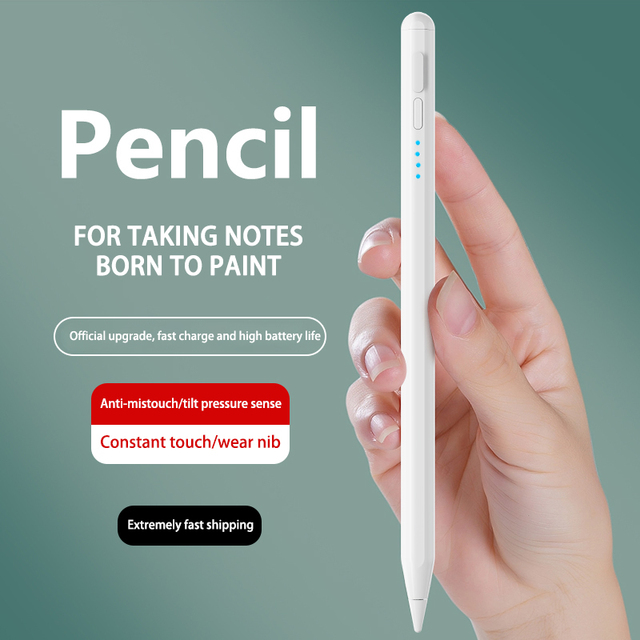 PinYi Popular Amazing Sensitivity Digital Pencil Stylus Palm Rejection Magnetic Tilt Angle Sensing Replaceable Nib Tablet Screen