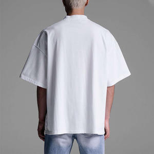 Nuevo diseño, ropa de calle, camiseta para hombre, de alta calidad Camiseta lisa de algodón 100% en blanco, camisetas de gimnasio de gran tamaño con estampado personalizado de peso pesado - Product Image 2