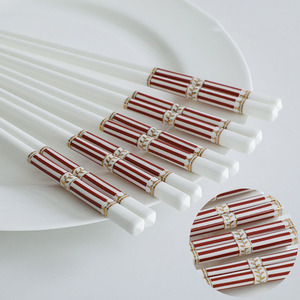 Baguettes japonaises en céramique, faciles à nettoyer, antibactériennes, pour la maison, en porcelaine saine, pour sushi, vaisselle, cadeaux - Product Image 3