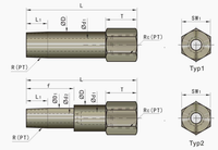 Raccord de conversion fileté conique en laiton Timould JTWF, interne vers externe, pour lignes de refroidissement de moules