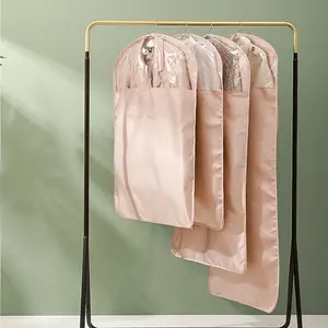 High Quality Hanging Storage Bags For Clothes Clear Garment Bags With Zipper Dust-proof Garment Cover Clothes Bag For Suit