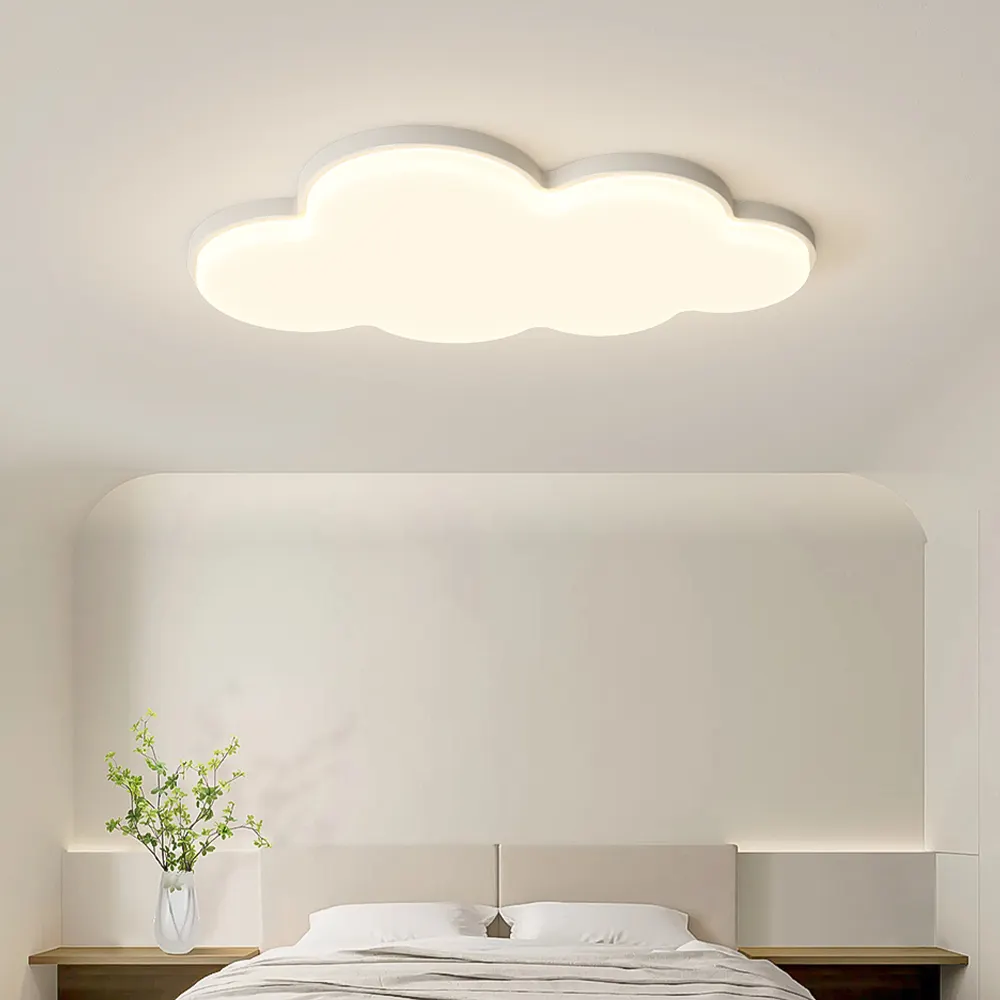 Wolk Vorm Tricolor Dimmen Moderne Eenvoudige Led Plafondlamp Voor Slaapkamer Huis Decoratieve Led Plafondlamp